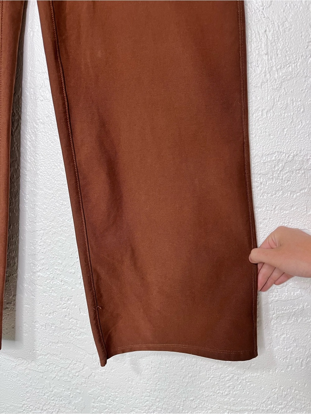 LULULEMON City Sleek 5 Pocket Wide Leg High Rise Pant Size 29 Roasted Brown - Picture 7 of 15
